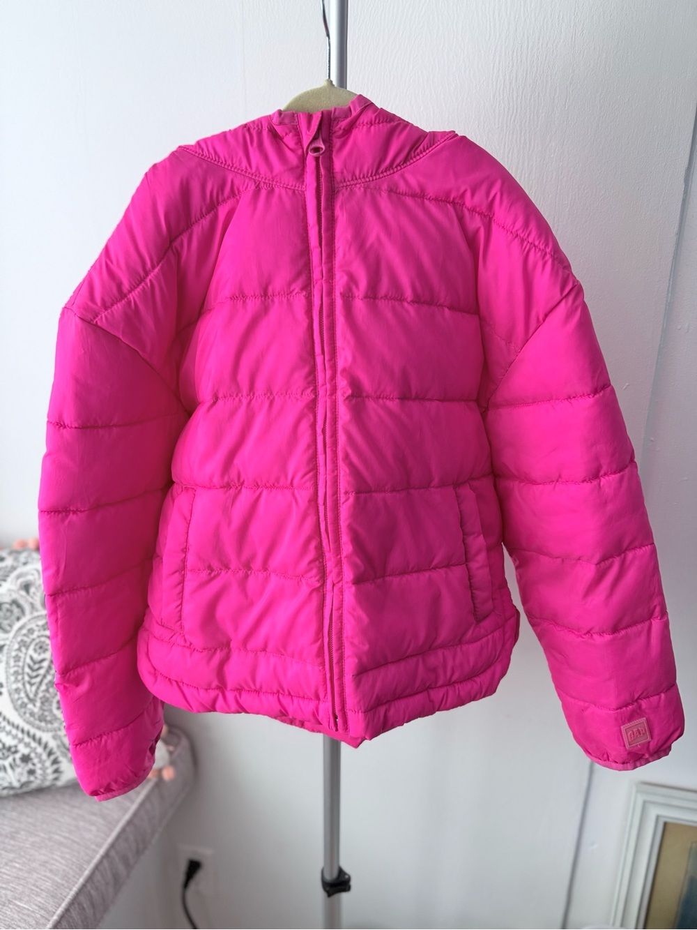 GAP - Kids Hot Pink Puffer Jacket - Size M